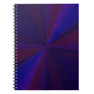 Circular Gradient Patchwork Blue to Purple Spiral Notebook