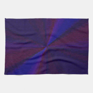 Circular Gradient Patchwork Blue to Purple Tea Towel