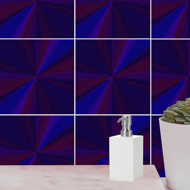 Circular Gradient Patchwork Blue to Purple Tile (Circular Gradient Patchwork Blue to Purple Ceramic Tile)