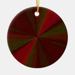 Circular Gradient Patchwork Red to Green Ceramic Tree Decoration