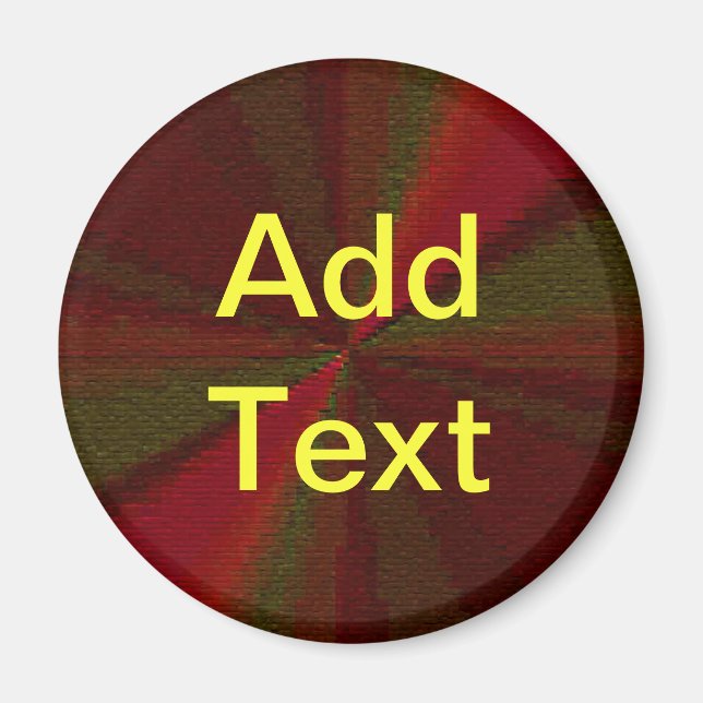 Circular Gradient Patchwork Red to Green Magnet (Front)