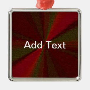Circular Gradient Patchwork Red to Green Metal Tree Decoration