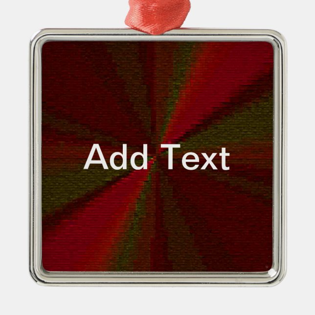 Circular Gradient Patchwork Red to Green Metal Tree Decoration (Front)