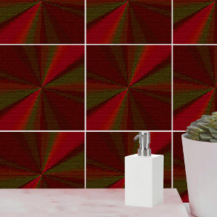 Circular Gradient Patchwork Red to Green Tile