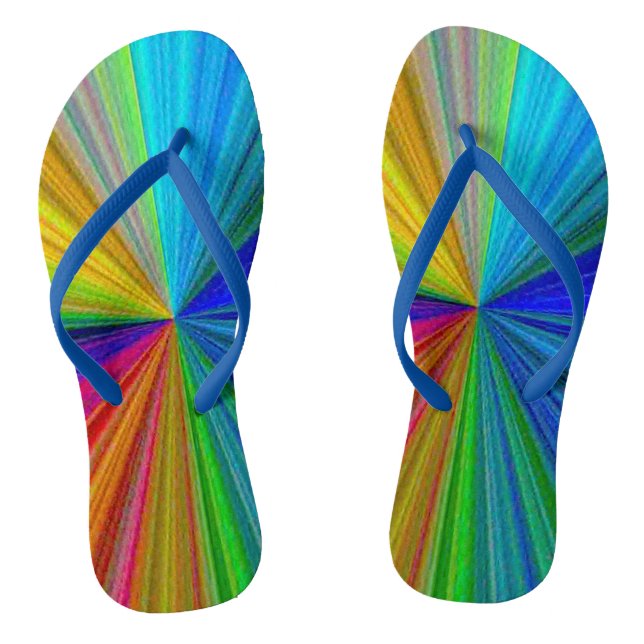 Circular Gradient Rainbow Jandals (Footbed)