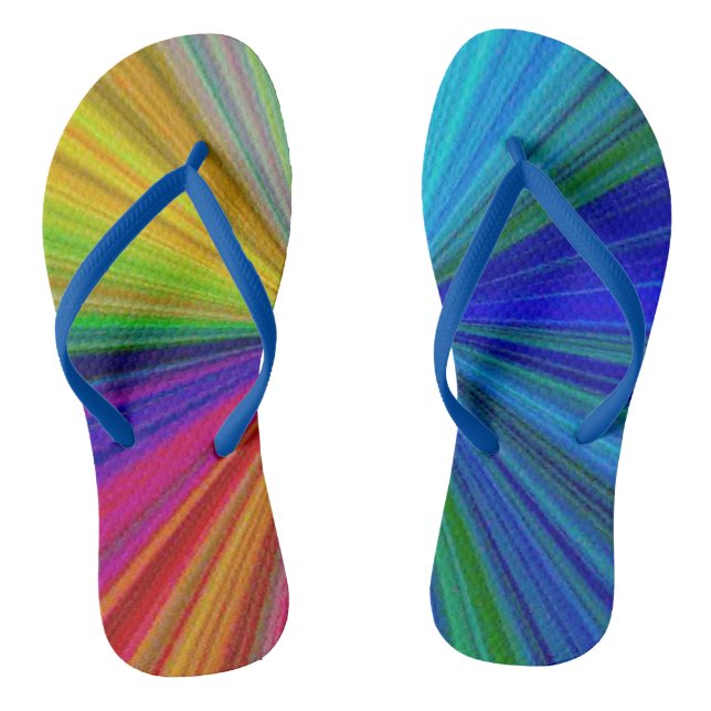 Circular Gradient Rainbow Jandals (Footbed)