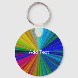 Circular Gradient Rainbow Key Ring