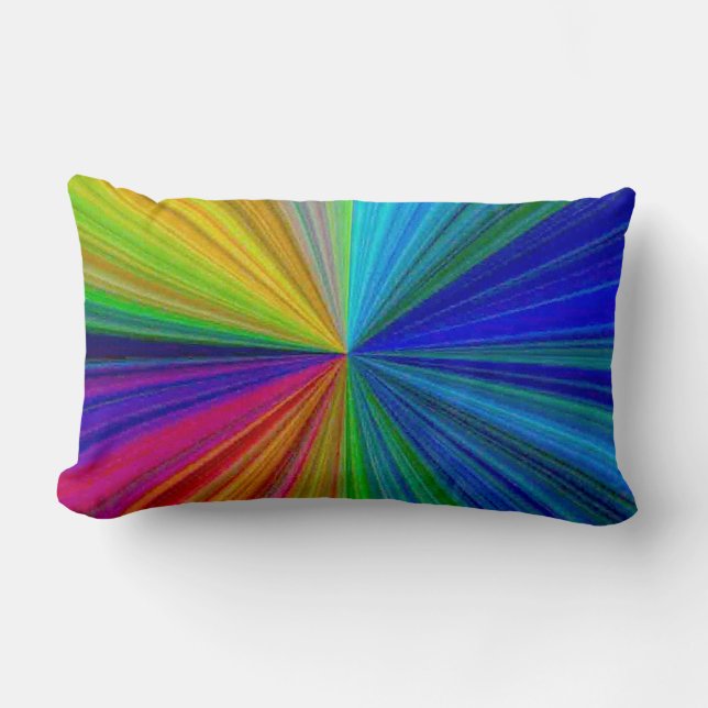 Circular Gradient Rainbow Lumbar Cushion (Front)