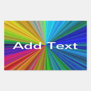 Circular Gradient Rainbow Rectangular Sticker