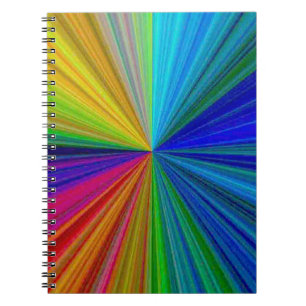 Circular Gradient Rainbow Spiral Notebook