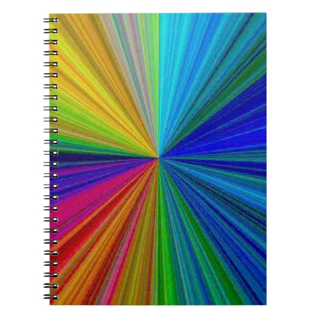 Circular Gradient Rainbow Spiral Notebook (Front)