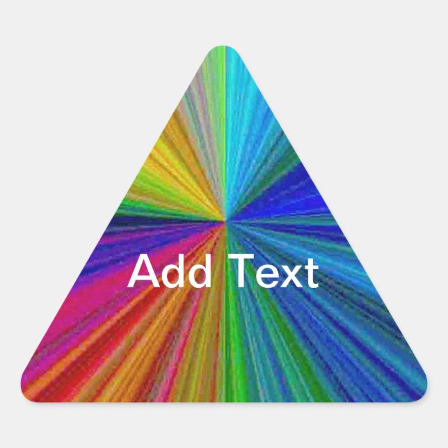 Circular Gradient Rainbow Triangle Sticker (Front)
