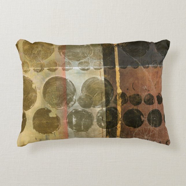 Circular Green Droplets Decorative Cushion (Front)