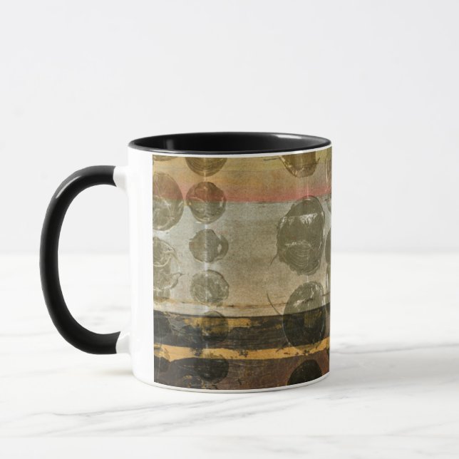 Circular Green Droplets Mug (Left)