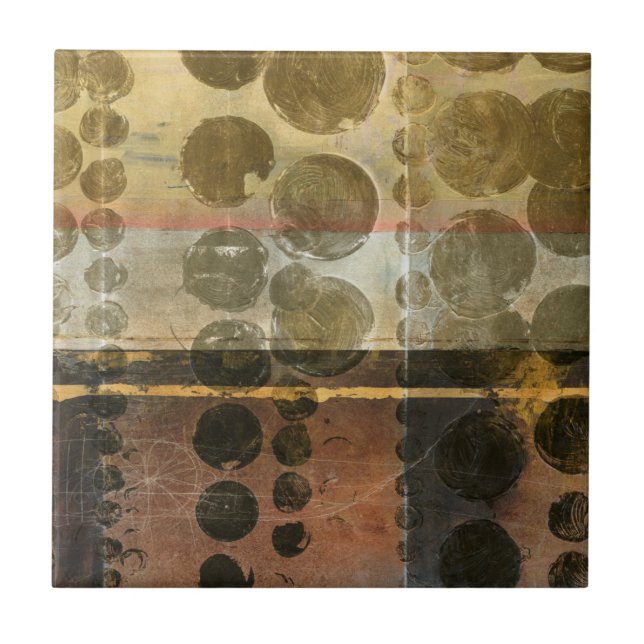 Circular Green Droplets Tile (Front)