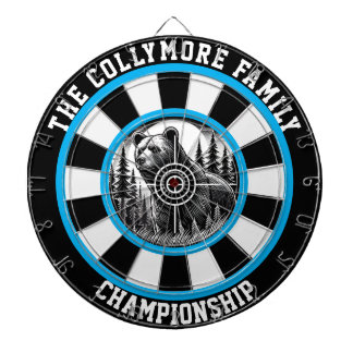 Circular Grizzly with Target Overlay Dartboard