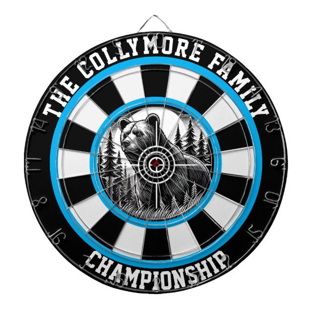 Circular Grizzly with Target Overlay Dartboard (Front)