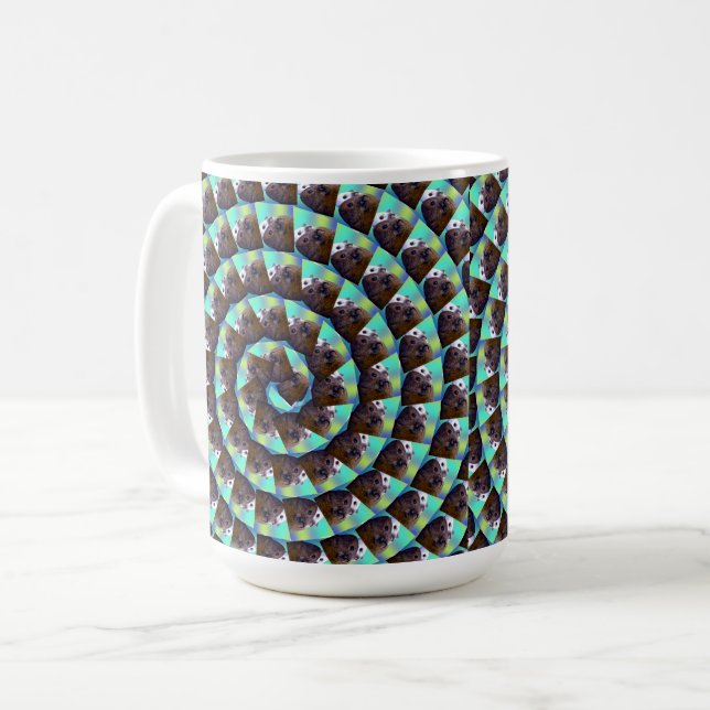 Circular Guinea Pig Pattern, Coffee Mug (Front Left)
