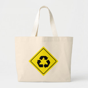 Circular Intersection Sign Jumbo Tote Bag