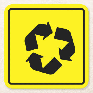 Circular Intersection Sign Paper Coaster