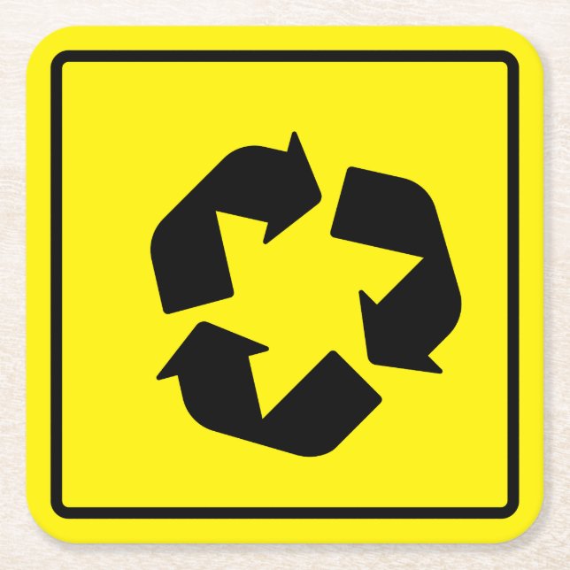 Circular Intersection Sign Paper Coaster (Front)