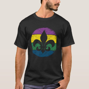 Circular Jester Hat Silhouette  Mardi Gras Masquer T-Shirt