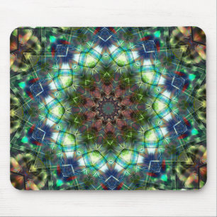 Circular kaleidoscope under acrylic style  mouse pad