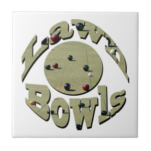 Circular Lawn Bowls Name Design, Tile