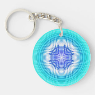 Circular - Light Blue Key Ring