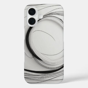 Circular Line Art iPhone 16 Case
