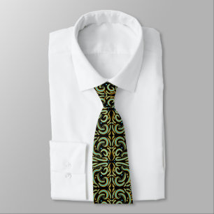 Circular, Linear And Tapered Shapes Abstract Art  Tie
