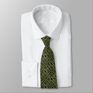 Circular, Linear And Tapered Shapes Abstract Art  Tie