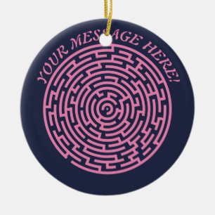 Circular Maze Ceramic Tree Decoration
