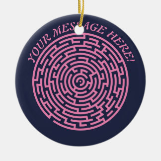 Circular Maze Ceramic Tree Decoration