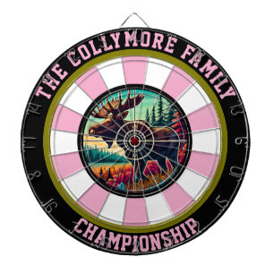Circular Moose Bullseye Artwork Dartboard