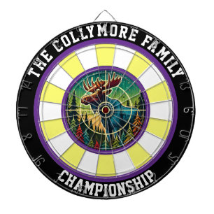 Circular Moose Forest Target Art Dartboard