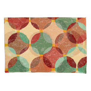 Circular mosaic pattern, geometric illustration. pillowcase