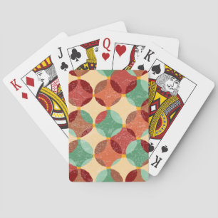 Circular mosaic pattern, geometric illustration. playing cards
