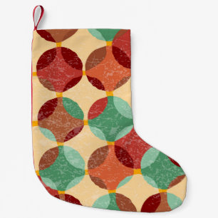 Circular mosaic pattern, geometric illustration. small christmas stocking