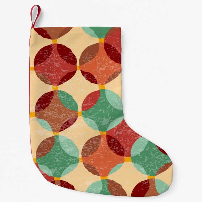 Circular mosaic pattern, geometric illustration. small christmas stocking (Front)