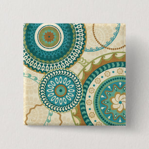 Circular Patterns 15 Cm Square Badge