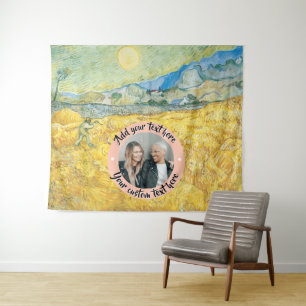 Circular Photo/Logo & Custom Text   Fully Editable Tapestry