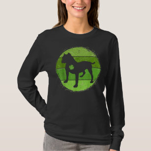 Circular Pitbull Irish Shamrock Dog St Patricks Da T-Shirt