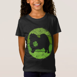 Circular Pomeranian Irish Shamrock Gift Pom St Pat T-Shirt