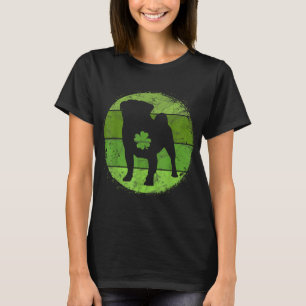 Circular Pug Irish Shamrock Puggle Dog St Patrick' T-Shirt