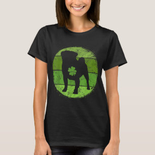 Circular Pug Irish Shamrock Puggle Dog St Patrick' T-Shirt