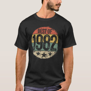 Circular Retro Best Of 1982 39Th Birthday 39 Year T-Shirt