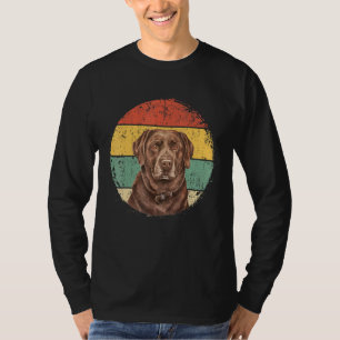 Circular Retro Labrador Owner  Golden Black Lab Da T-Shirt