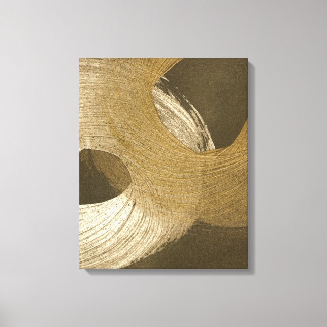 Circular Sandstorm in Tan and Dark Brown Canvas Print (Front)