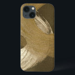 Circular Sandstorm in Tan and Dark Brown iPhone 13 Case<br><div class="desc">There is a lot of movement displayed in this painting by Megan Meagher. The swirls of colour look like circular sandstorms traversing the canvas. Put this on your wall today!</div>